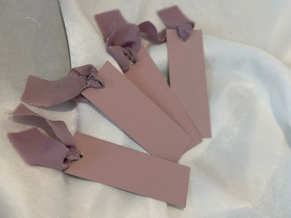 25 BLANK LIGHT LILAC Chiffon Ribbon Place Card with Eyelet | DIY Wedding Dinner Party Place Card, Write Your Own Place Setting | Green Wedding Baby Shower