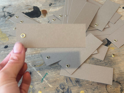 25 BLANK Custom Card Place Card with Eyelet | DIY Add Own Ribbon Wedding Place Name Card