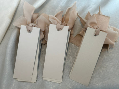 25 BLANK NUDE Chiffon Ribbon Place Card with Eyelet | DIY Wedding Dinner Party Place Card, Write Your Own Place Setting | Green Wedding Baby Shower (Copy)