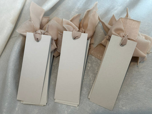 25 BLANK NUDE Chiffon Ribbon Place Card with Eyelet | DIY Wedding Dinner Party Place Card, Write Your Own Place Setting | Green Wedding Baby Shower (Copy)