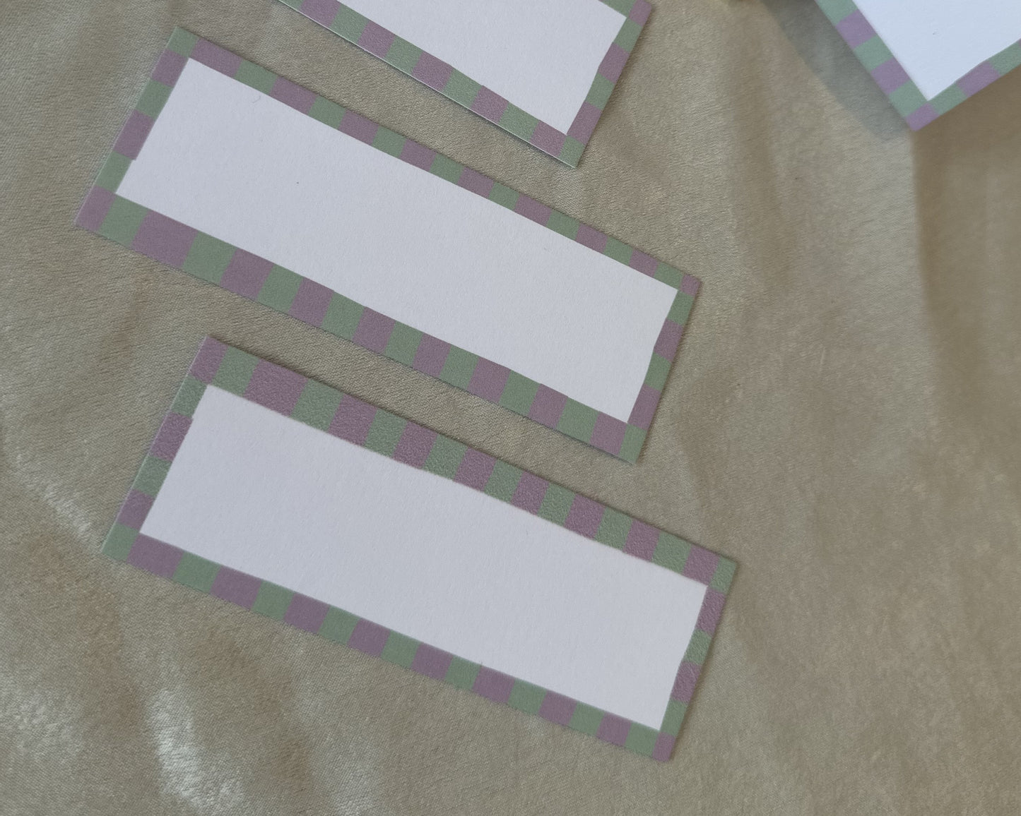25 BLANK Colourful Contrast Stripe Place Card | DIY Wedding Dinner Party Place Card, Write Your Own Place Setting | DIY Fun Striped Rainbow Maximalist Wedding Place Name Card
