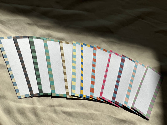 25 BLANK Colourful Contrast Stripe Place Card | DIY Wedding Dinner Party Place Card, Write Your Own Place Setting | DIY Fun Striped Rainbow Maximalist Wedding Place Name Card
