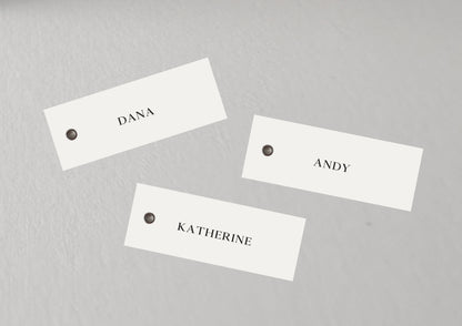 Printed Wedding Place Cards with Eyelet | Add Your Own Ribbon