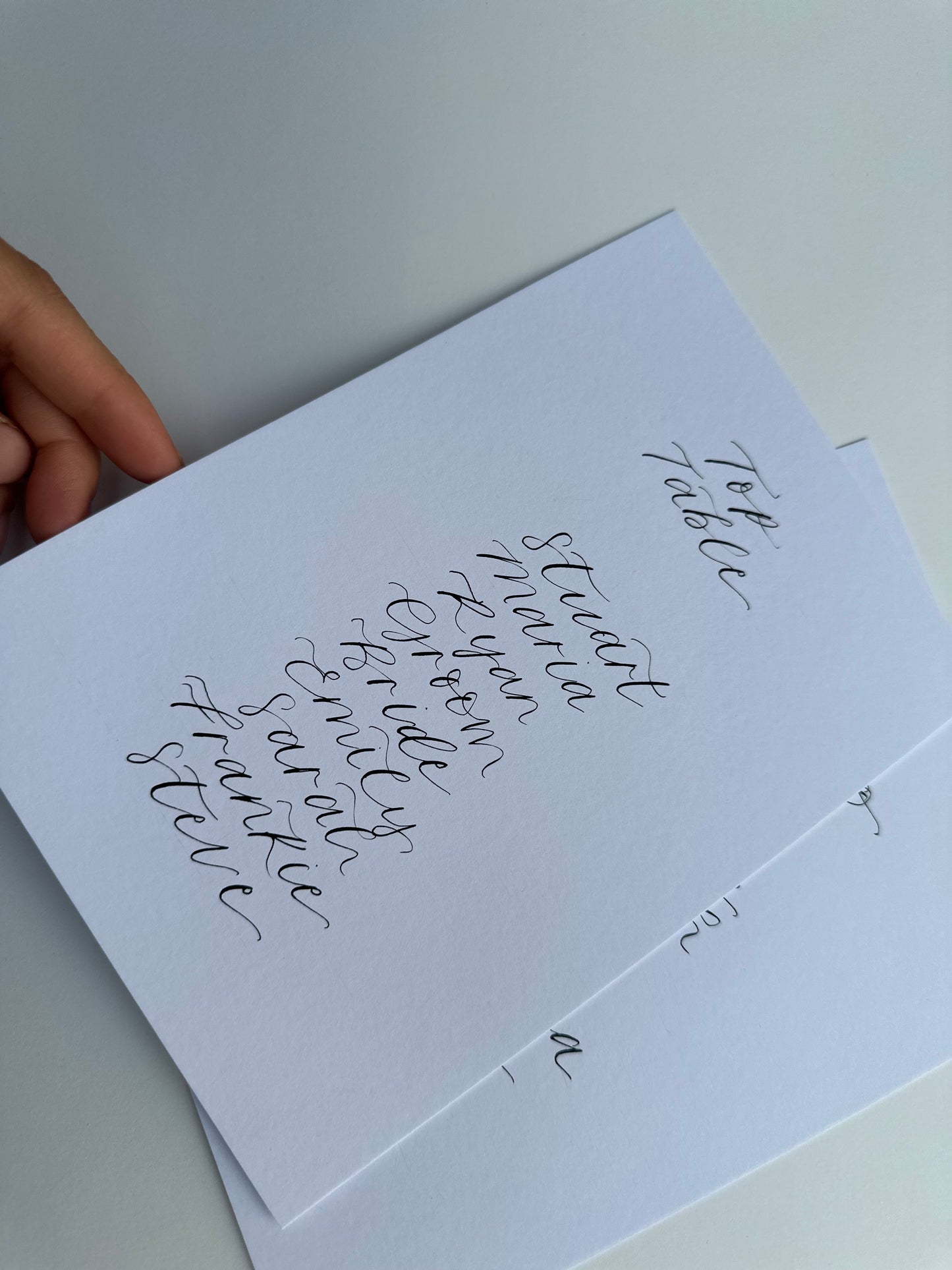 Calligraphy Wedding Table Plan Card