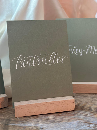 Table Name Wedding Sign | Calligraphy Wedding Card Sign, Table Sign, Wedding Table sign