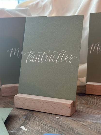 Table Name Wedding Sign | Calligraphy Wedding Card Sign, Table Sign, Wedding Table sign