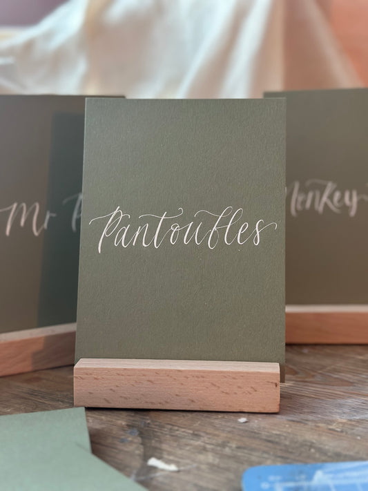 Table Name Wedding Sign | Calligraphy Wedding Card Sign, Table Sign, Wedding Table sign