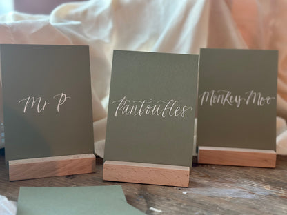 Table Name Wedding Sign | Calligraphy Wedding Card Sign, Table Sign, Wedding Table sign
