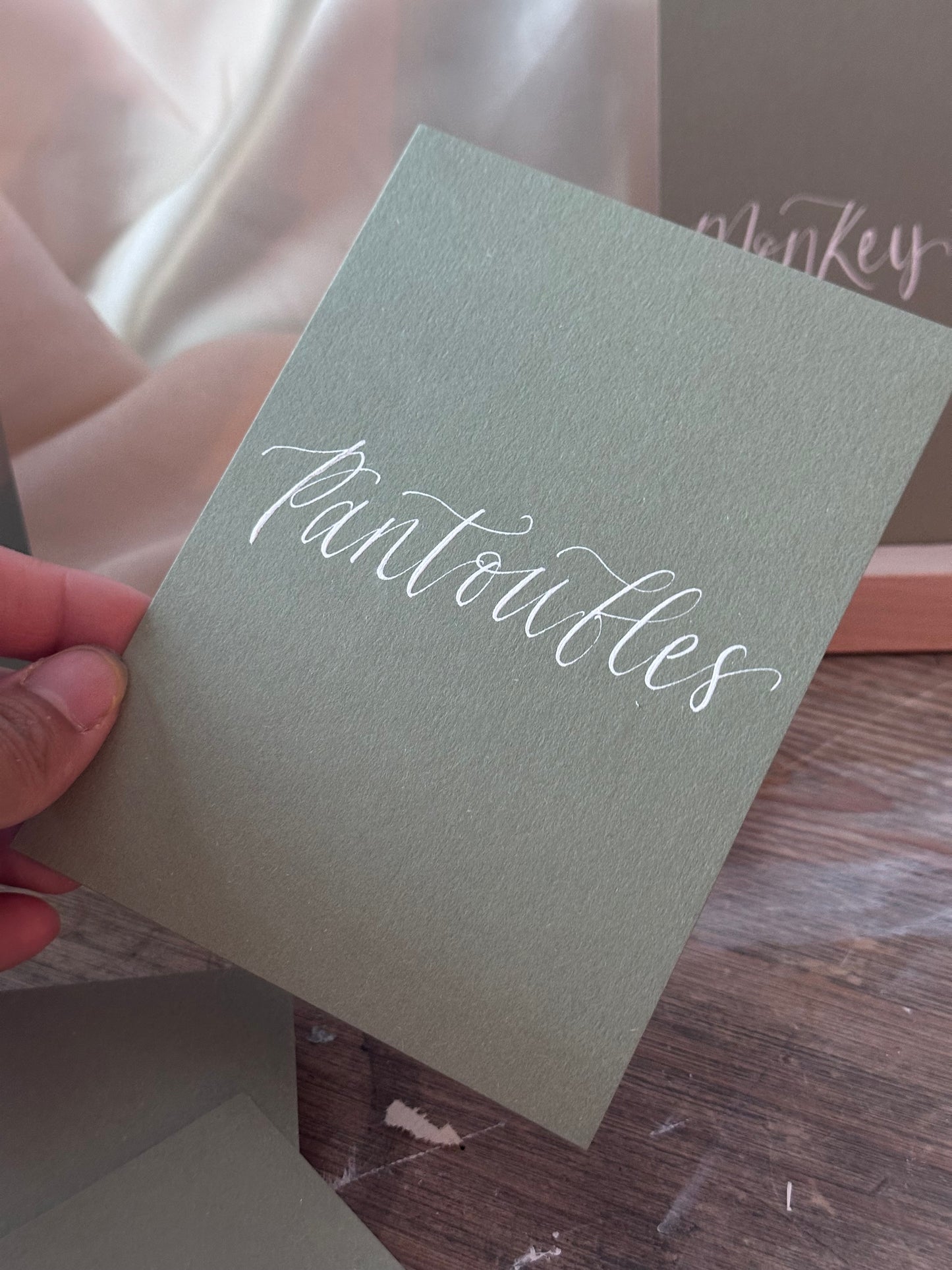 Table Name Wedding Sign | Calligraphy Wedding Card Sign, Table Sign, Wedding Table sign