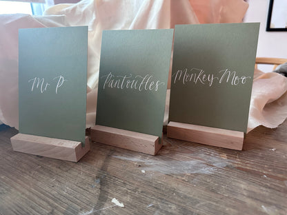 Table Name Wedding Sign | Calligraphy Wedding Card Sign, Table Sign, Wedding Table sign