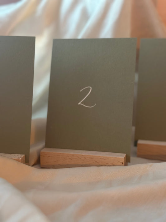 Table Number Wedding Sign | Calligraphy Wedding Card Sign, Table Sign, Wedding Table sign