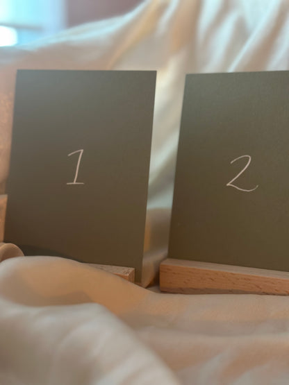 Table Number Wedding Sign | Calligraphy Wedding Card Sign, Table Sign, Wedding Table sign