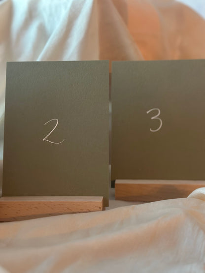 Table Number Wedding Sign | Calligraphy Wedding Card Sign, Table Sign, Wedding Table sign