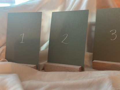 Table Number Wedding Sign | Calligraphy Wedding Card Sign, Table Sign, Wedding Table sign
