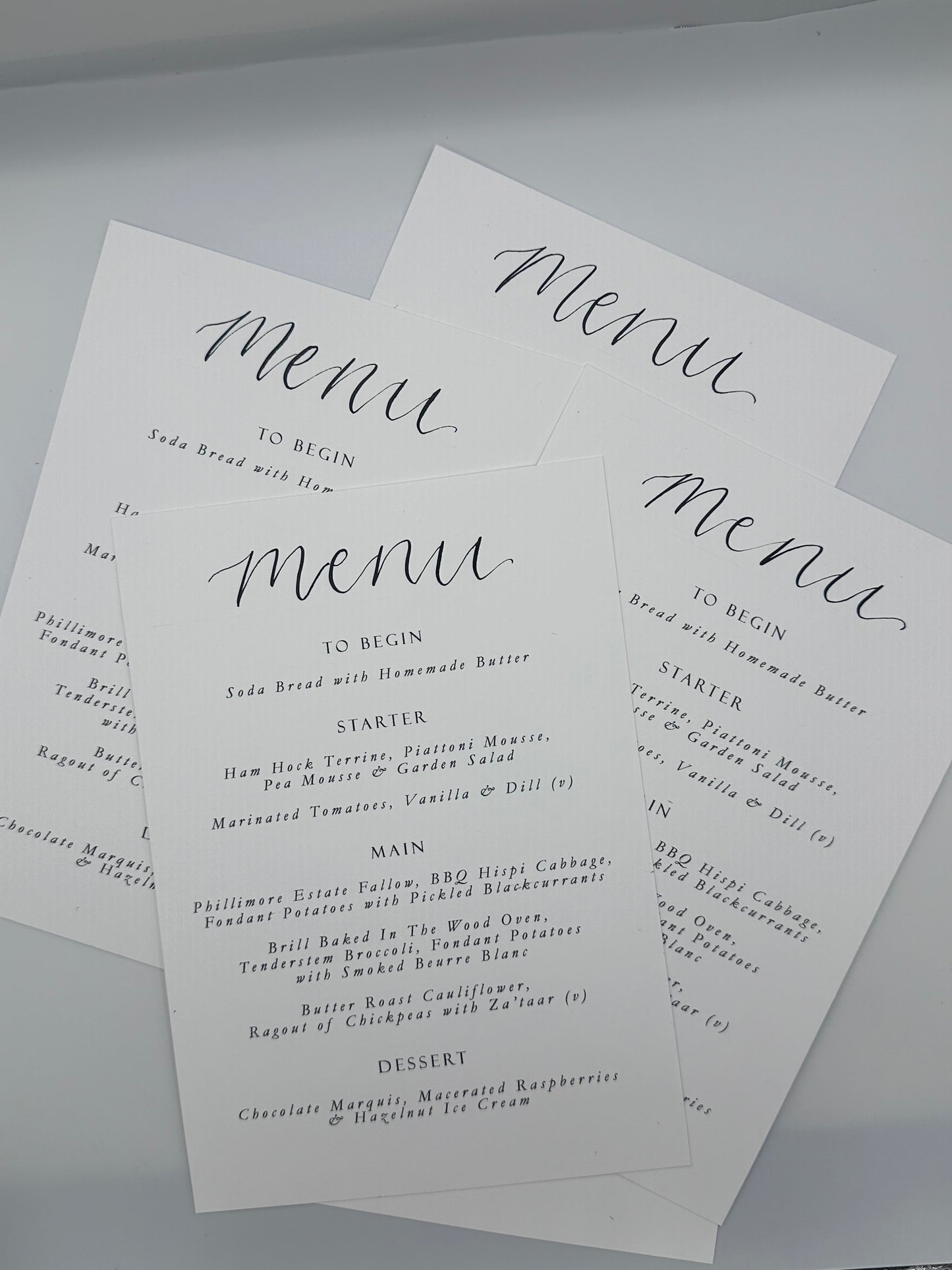 Calligraphy Title Menu Sign with | Printed Personalised Wedding Menu Sign