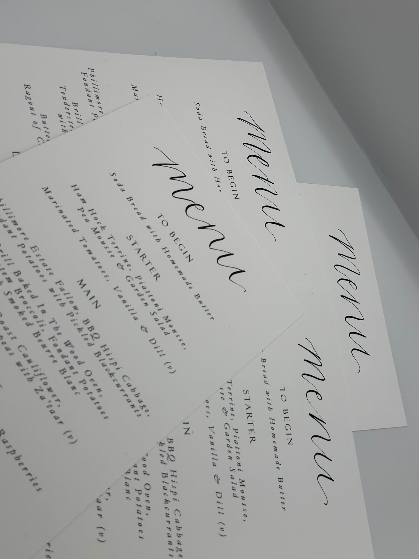 Calligraphy Title Menu Sign with | Printed Personalised Wedding Menu Sign