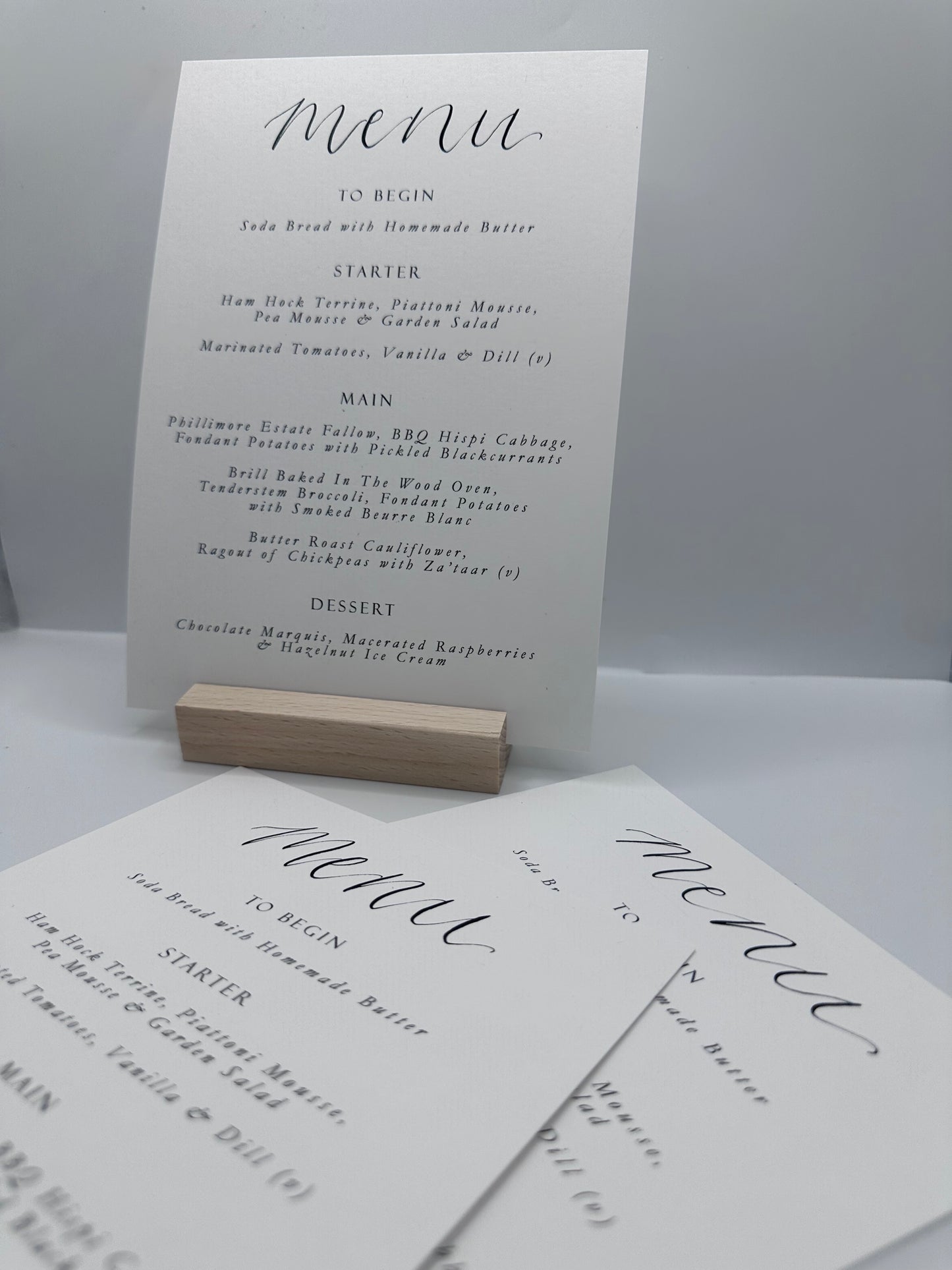 Calligraphy Title Menu Sign with | Printed Personalised Wedding Menu Sign