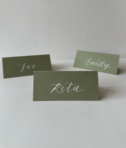 green colour place card, eco-friendly place cards, sustainable place card, green-themed seating cards, natural place card, green hue name tags, earthy place cards, environmentally friendly place cards, green shade escort cards, green-toned table cards