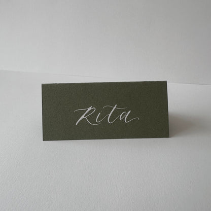green colour place card, eco-friendly place cards, sustainable place card, green-themed seating cards, natural place card, green hue name tags, earthy place cards, environmentally friendly place cards, green shade escort cards, green-toned table cards