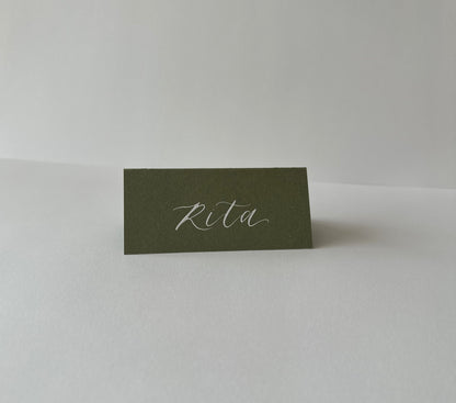 green colour place card, eco-friendly place cards, sustainable place card, green-themed seating cards, natural place card, green hue name tags, earthy place cards, environmentally friendly place cards, green shade escort cards, green-toned table cards