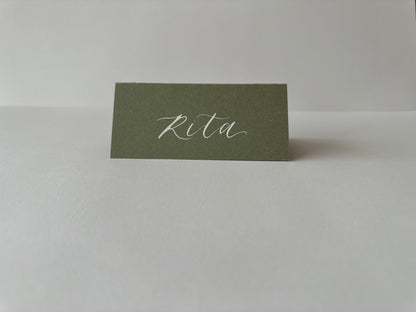 green colour place card, eco-friendly place cards, sustainable place card, green-themed seating cards, natural place card, green hue name tags, earthy place cards, environmentally friendly place cards, green shade escort cards, green-toned table cards