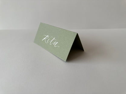 green colour place card, eco-friendly place cards, sustainable place card, green-themed seating cards, natural place card, green hue name tags, earthy place cards, environmentally friendly place cards, green shade escort cards, green-toned table cards