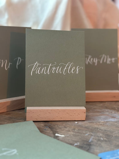 Calligraphy Wedding Table Number or Name Card