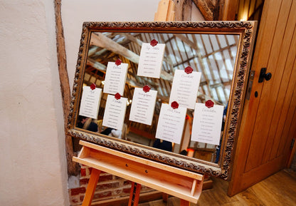 Calligraphy Title Wedding Table Plan Cards | A5 Personalised Printed Seating Chart Signs