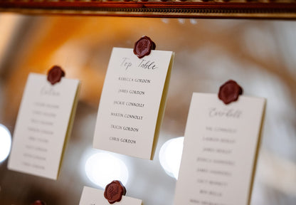 Calligraphy Title Wedding Table Plan Cards | A5 Personalised Printed Seating Chart Signs