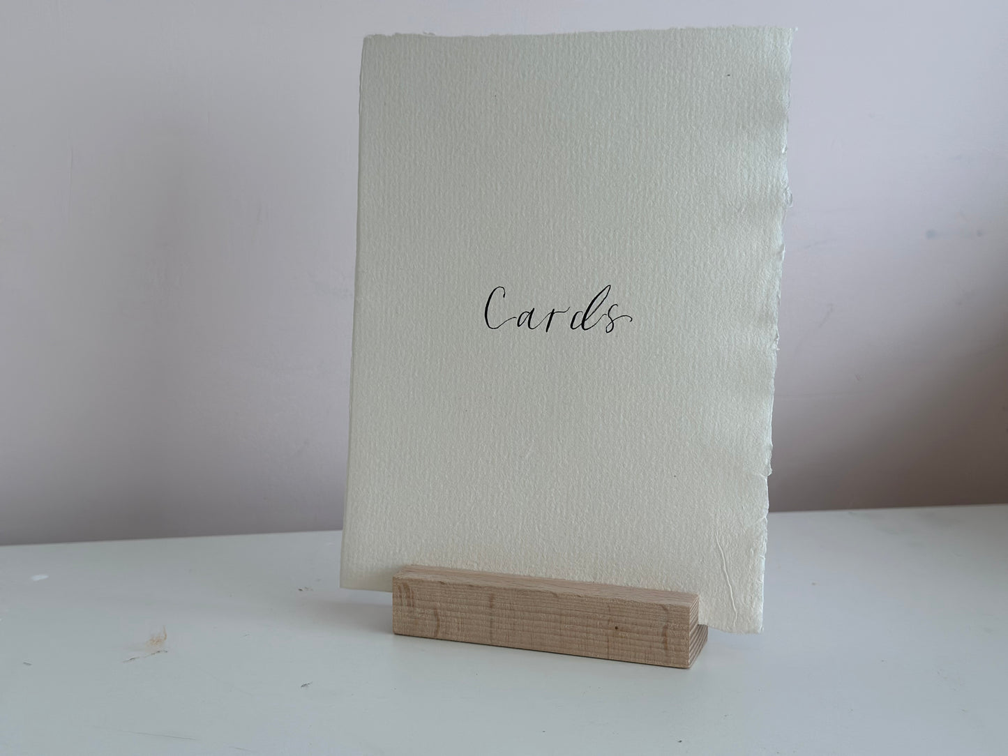 CUSTOM HANDMADE PAPER Calligraphy Wedding Sign | A5 A6 A7 Calligraphy Wedding Card Sign, Present Sign, Thank you sign