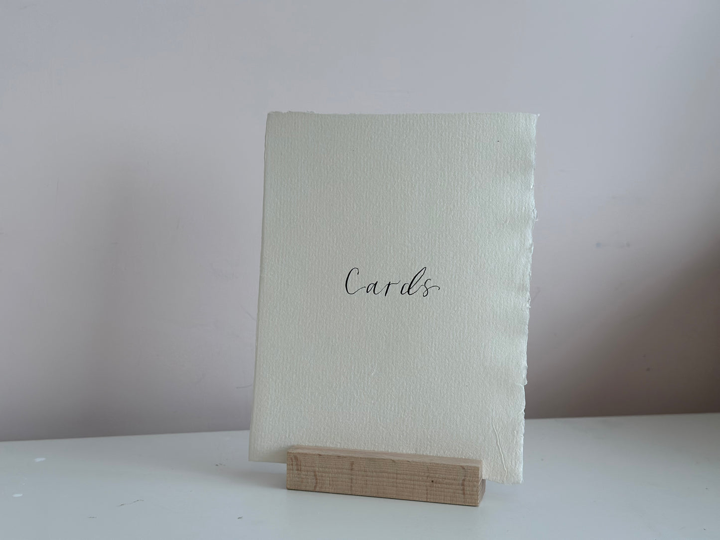 CUSTOM HANDMADE PAPER Calligraphy Wedding Sign | A5 A6 A7 Calligraphy Wedding Card Sign, Present Sign, Thank you sign