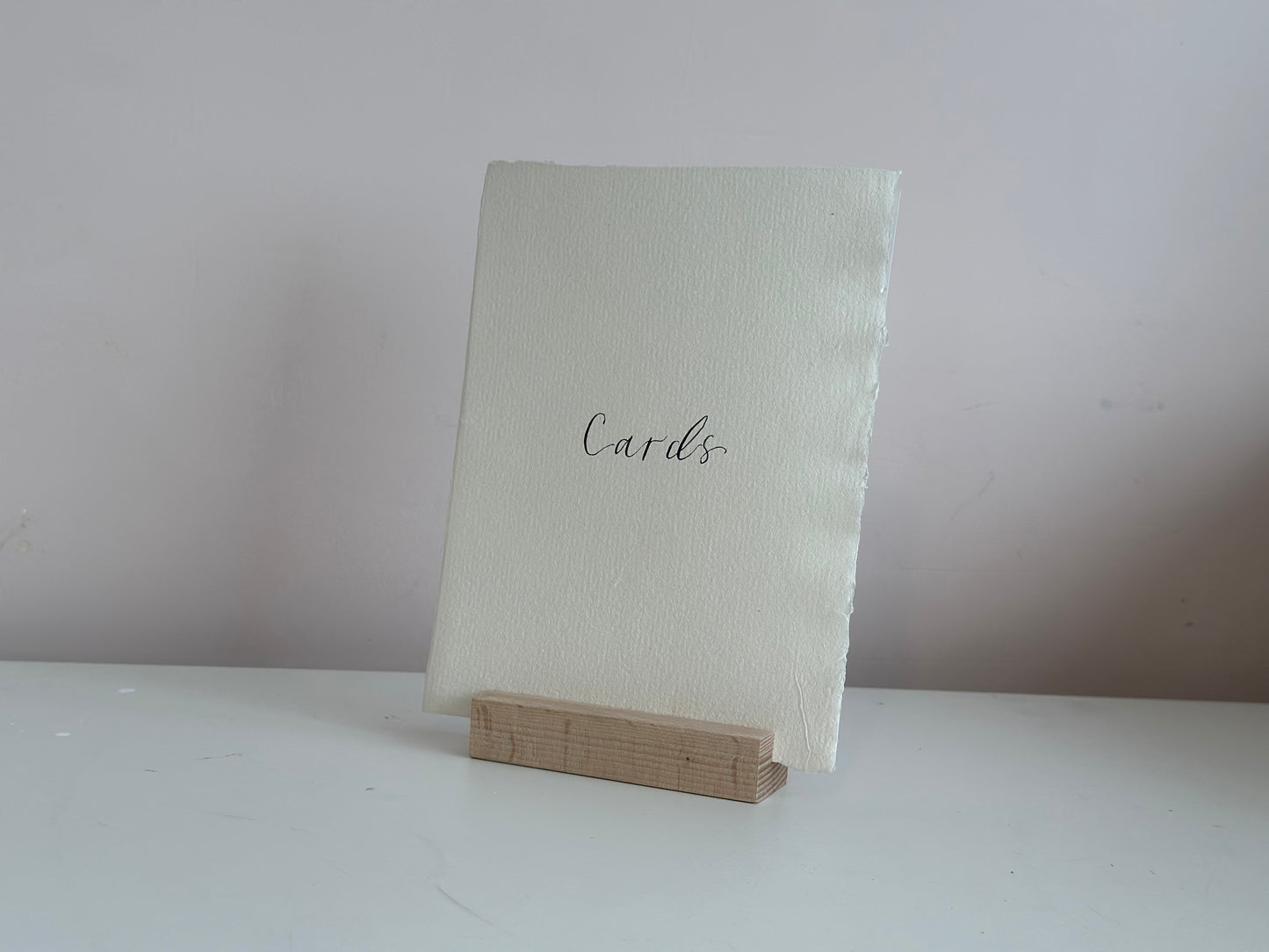 CUSTOM HANDMADE PAPER Calligraphy Wedding Sign | A5 A6 A7 Calligraphy Wedding Card Sign, Present Sign, Thank you sign
