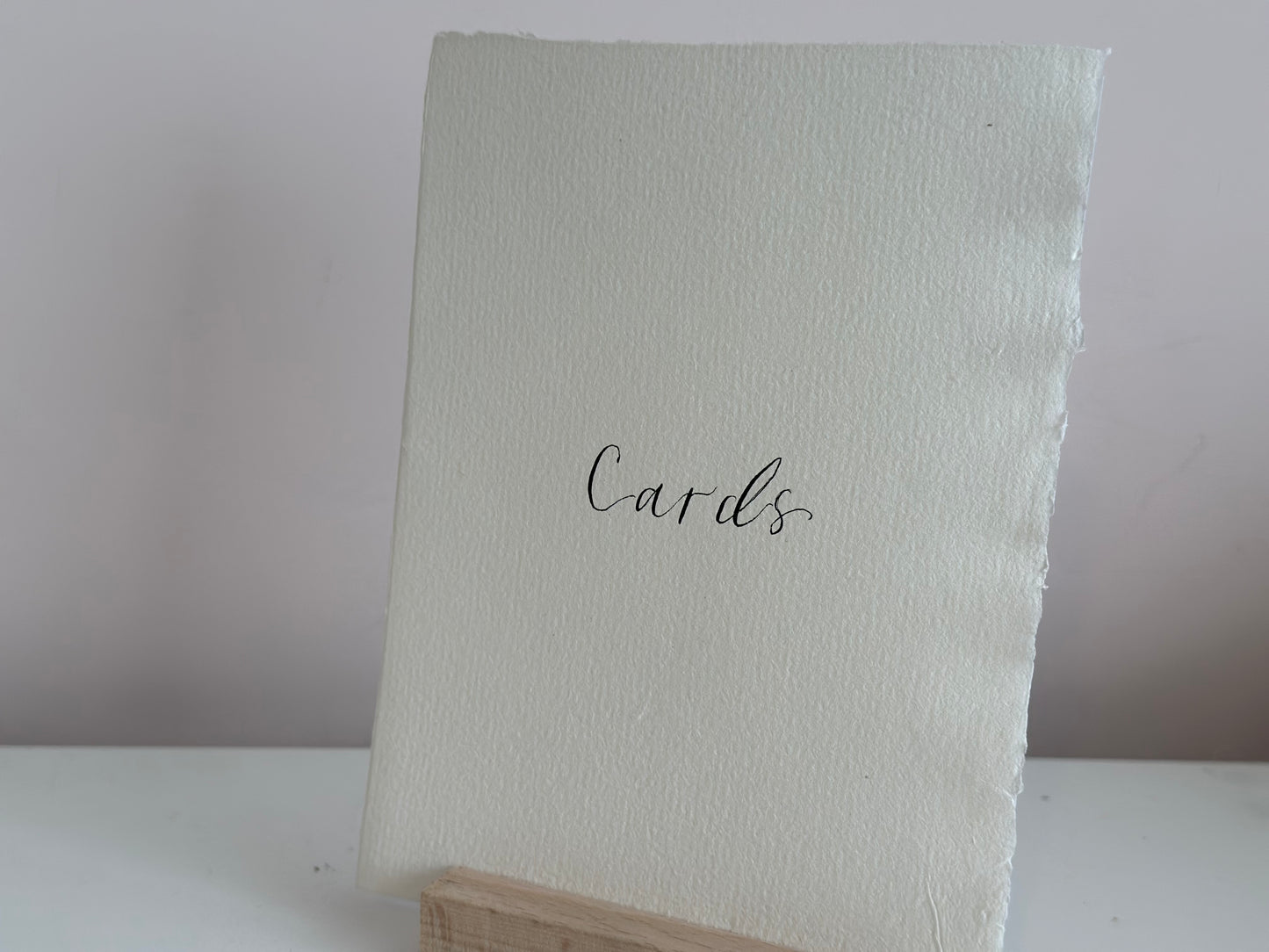 CUSTOM HANDMADE PAPER Calligraphy Wedding Sign | A5 A6 A7 Calligraphy Wedding Card Sign, Present Sign, Thank you sign