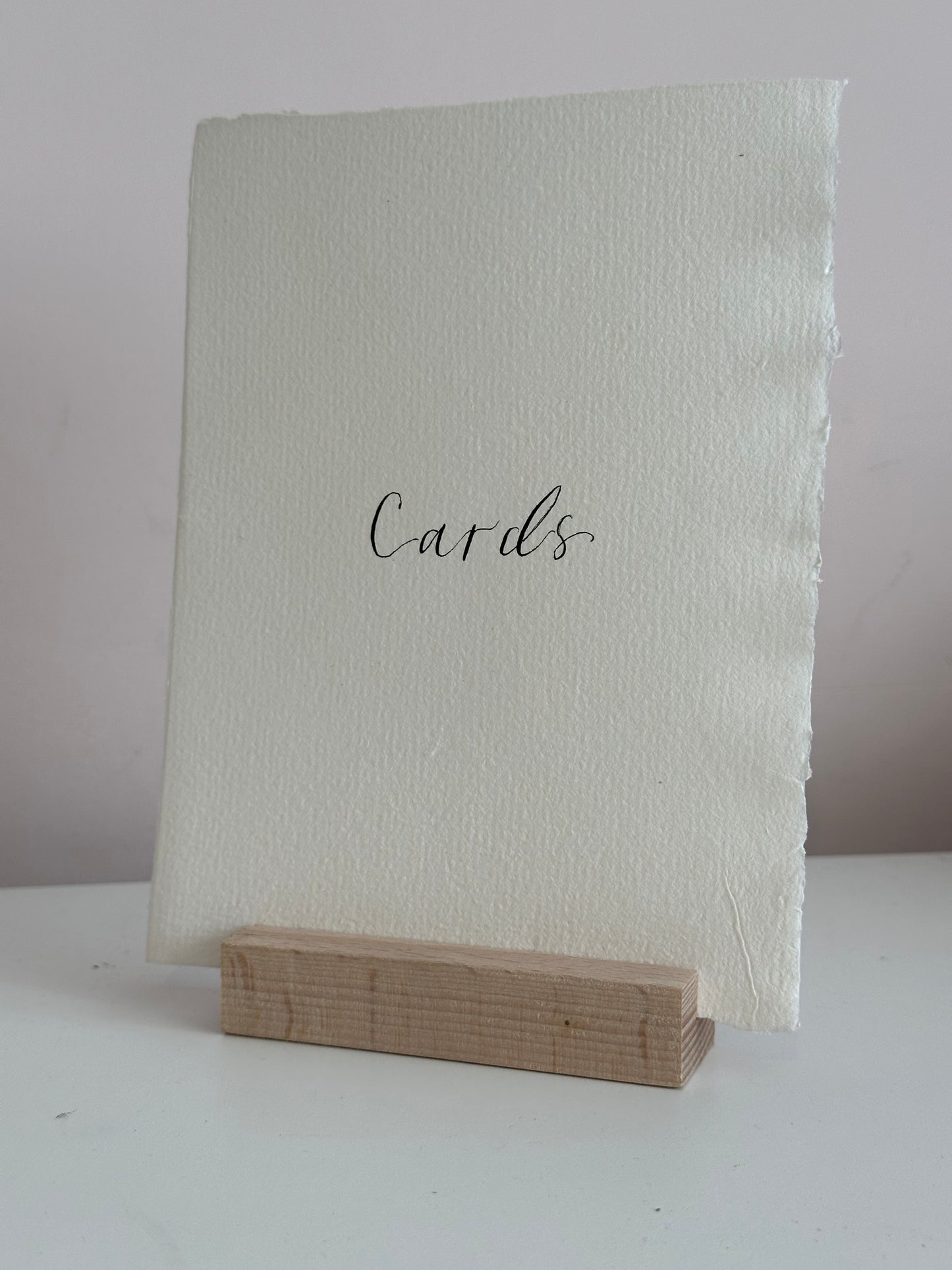 CUSTOM HANDMADE PAPER Calligraphy Wedding Sign | A5 A6 A7 Calligraphy Wedding Card Sign, Present Sign, Thank you sign