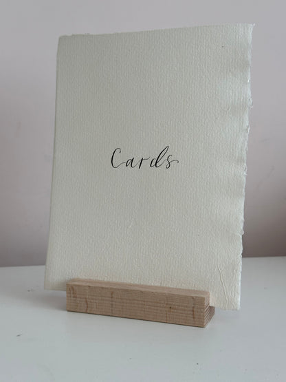 CUSTOM HANDMADE PAPER Calligraphy Wedding Sign | A5 A6 A7 Calligraphy Wedding Card Sign, Present Sign, Thank you sign