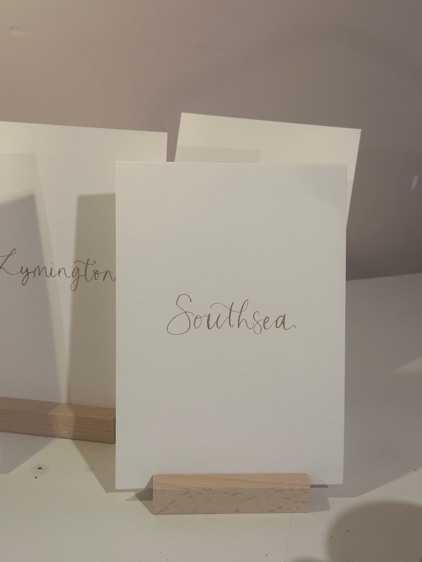 Neutral Custom Calligraphy Table Name & Number  | Personalised Wedding A4 A5 A6 Sign