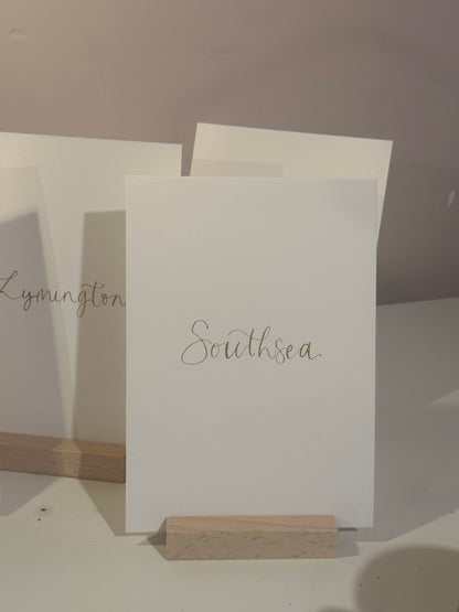 Neutral Custom Calligraphy Table Name & Number  | Personalised Wedding A4 A5 A6 Sign