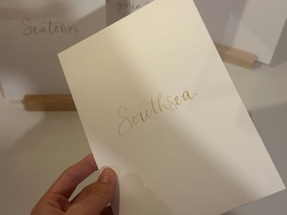 Neutral Custom Calligraphy Table Name & Number  | Personalised Wedding A4 A5 A6 Sign