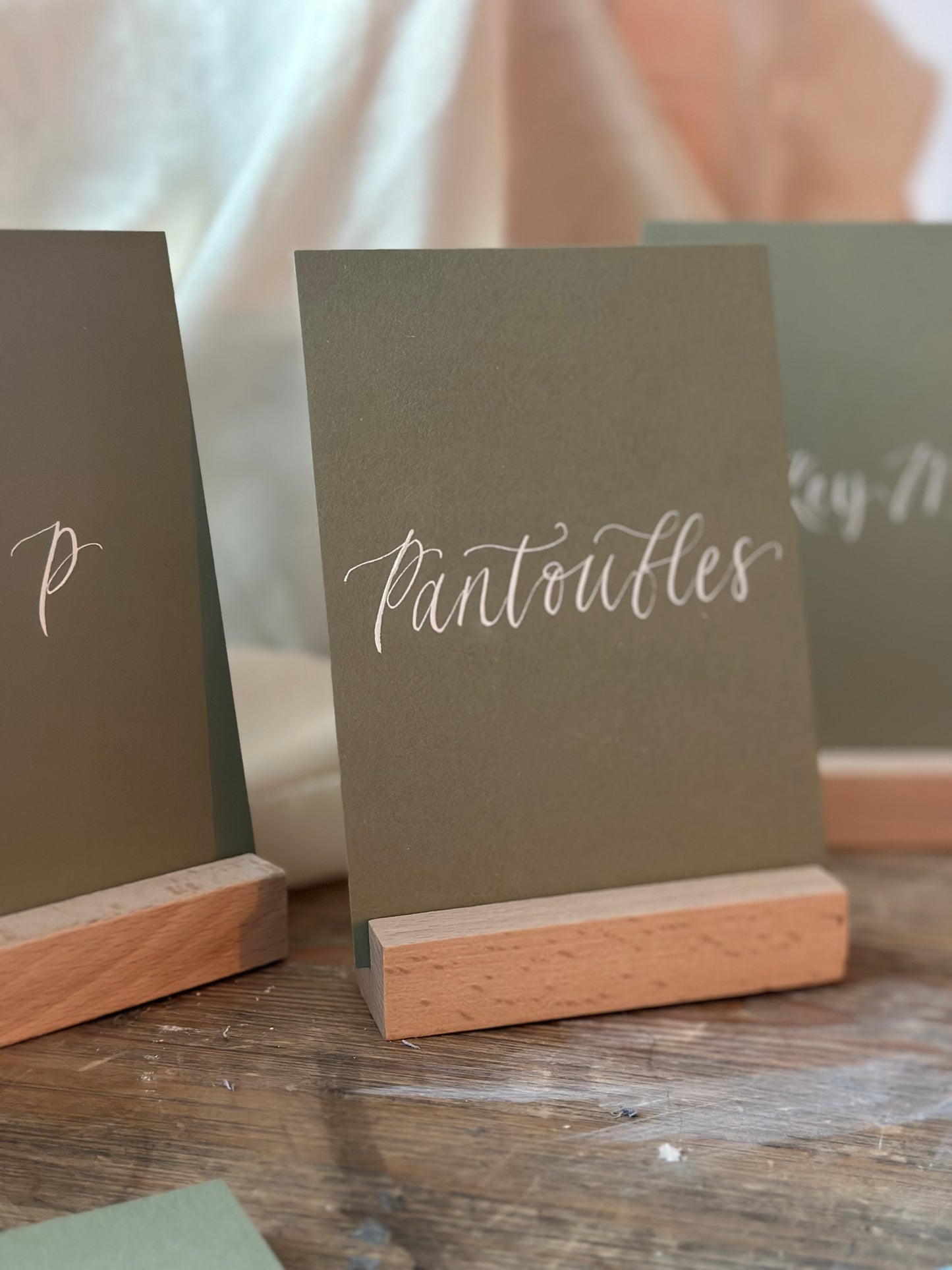 CUSTOM EUCALYPTUS Calligraphy Wedding Sign | A5 A6 A7 Calligraphy Wedding Card Sign, Present Sign, Thank you sign