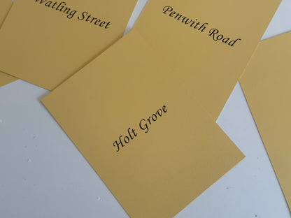 Custom Printed Table Name & Number  | Personalised Wedding A4 A5 A6 Sign