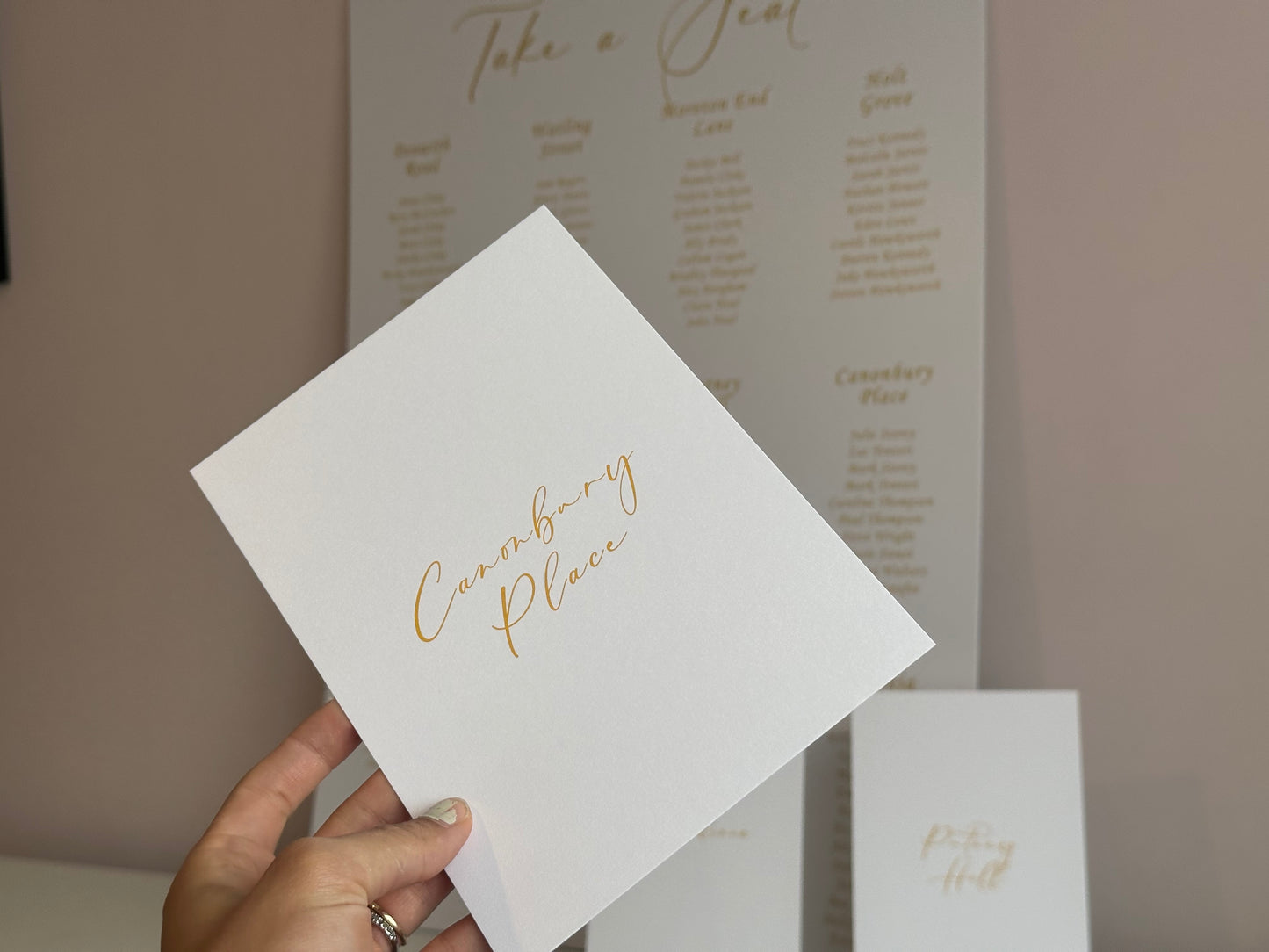 Custom Printed Table Name & Number Colour Text | Personalised Wedding A4 A5 A6 Sign