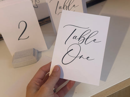 Custom Printed Table Name & Number  | Personalised Wedding A4 A5 A6 Sign