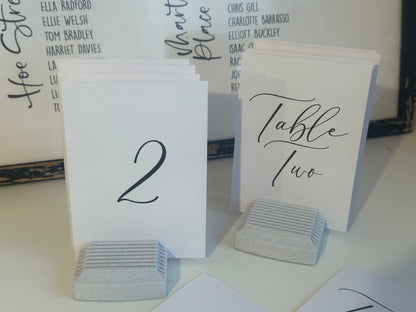 Custom Printed Table Name & Number  | Personalised Wedding A4 A5 A6 Sign