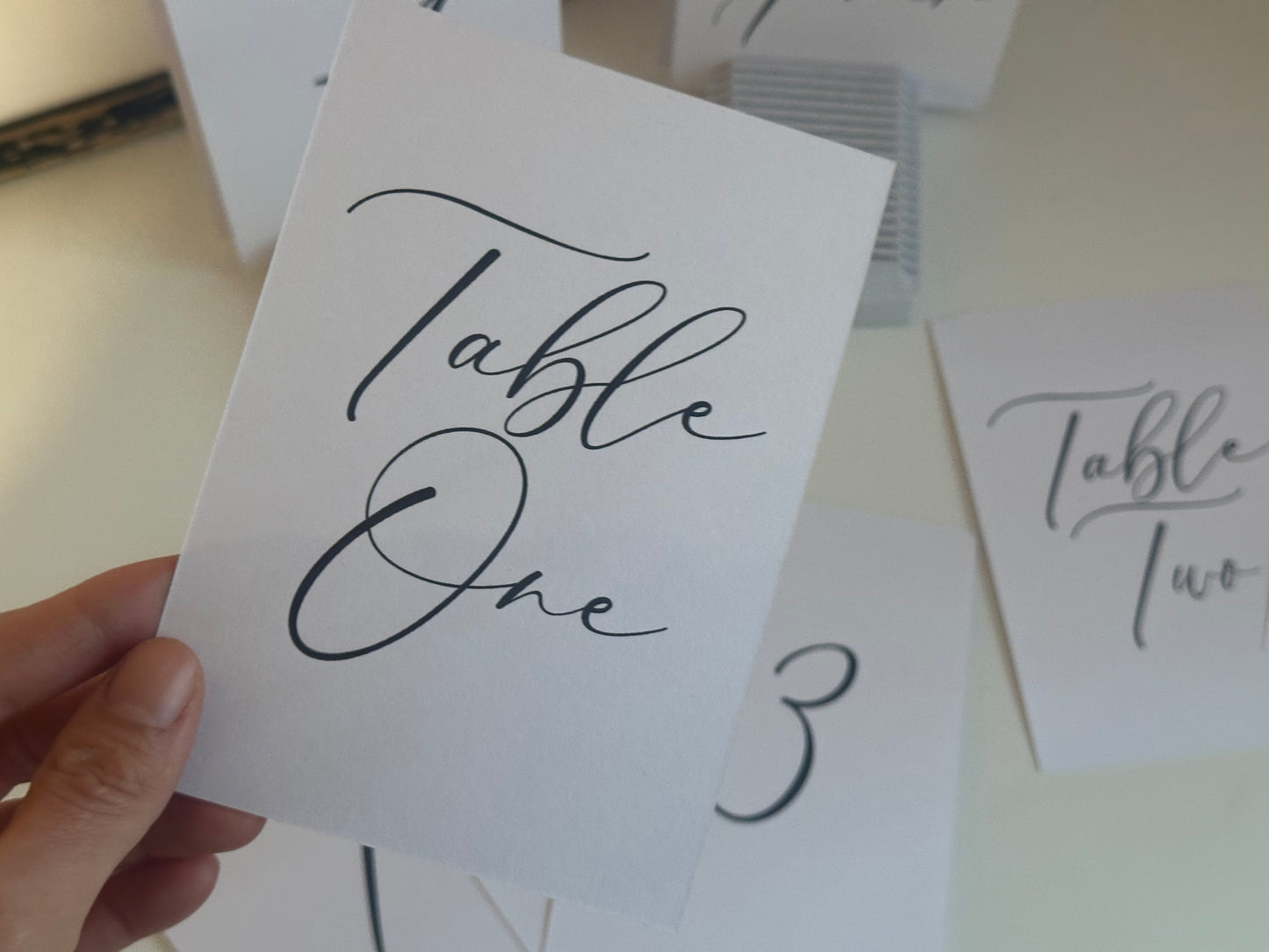 Custom Printed Table Name & Number  | Personalised Wedding A4 A5 A6 Sign