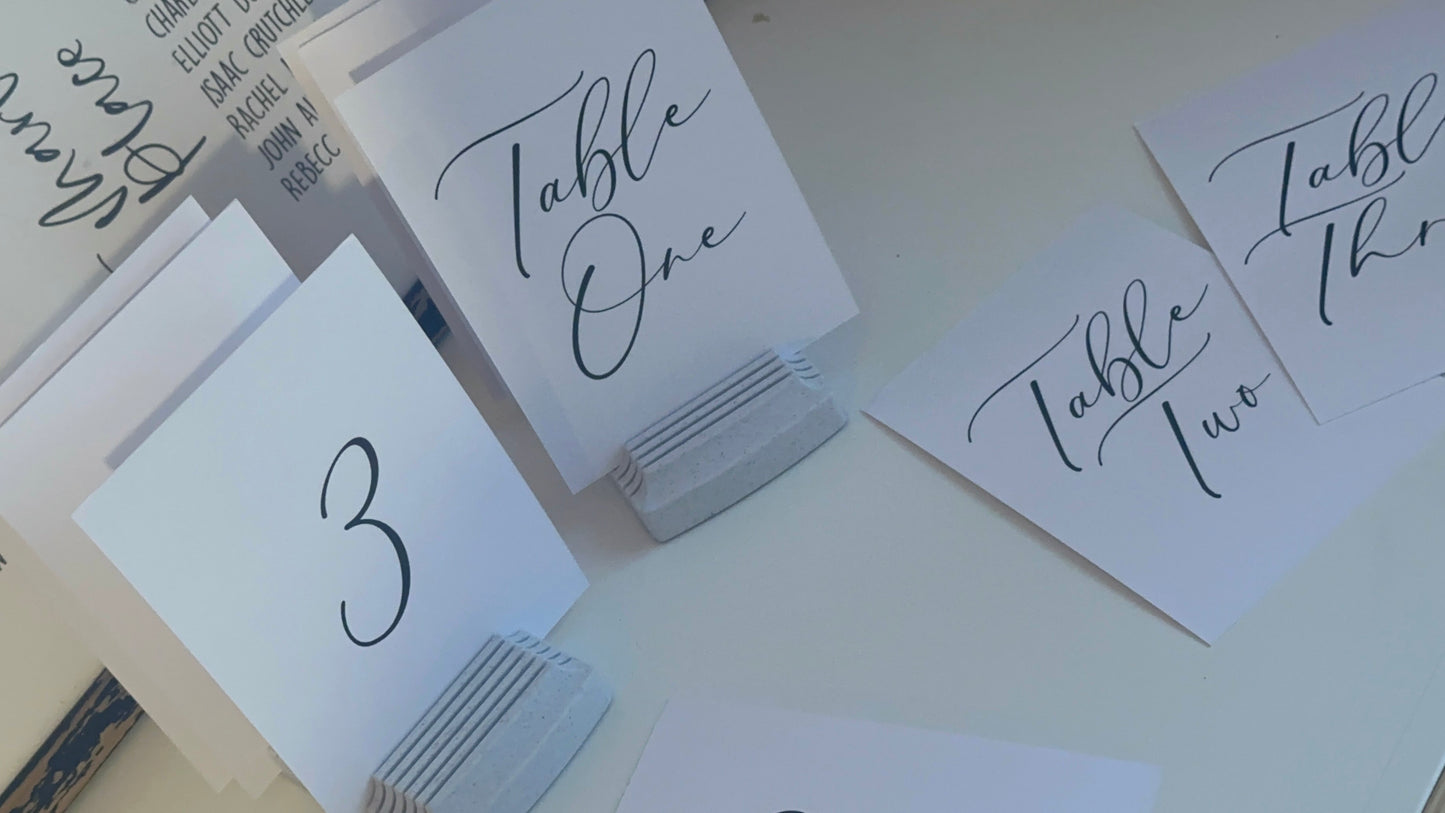 Custom Printed Table Name & Number  | Personalised Wedding A4 A5 A6 Sign