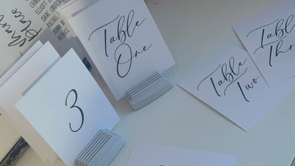 Custom Printed Table Name & Number  | Personalised Wedding A4 A5 A6 Sign