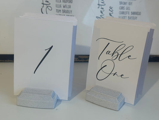 Custom Printed Table Name & Number  | Personalised Wedding A4 A5 A6 Sign
