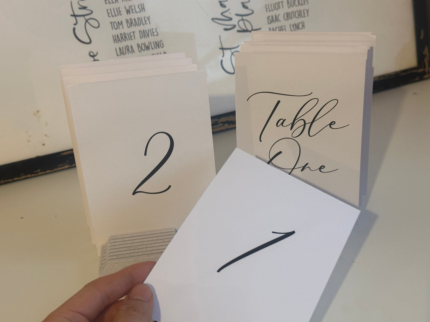 Custom Printed Table Name & Number  | Personalised Wedding A4 A5 A6 Sign