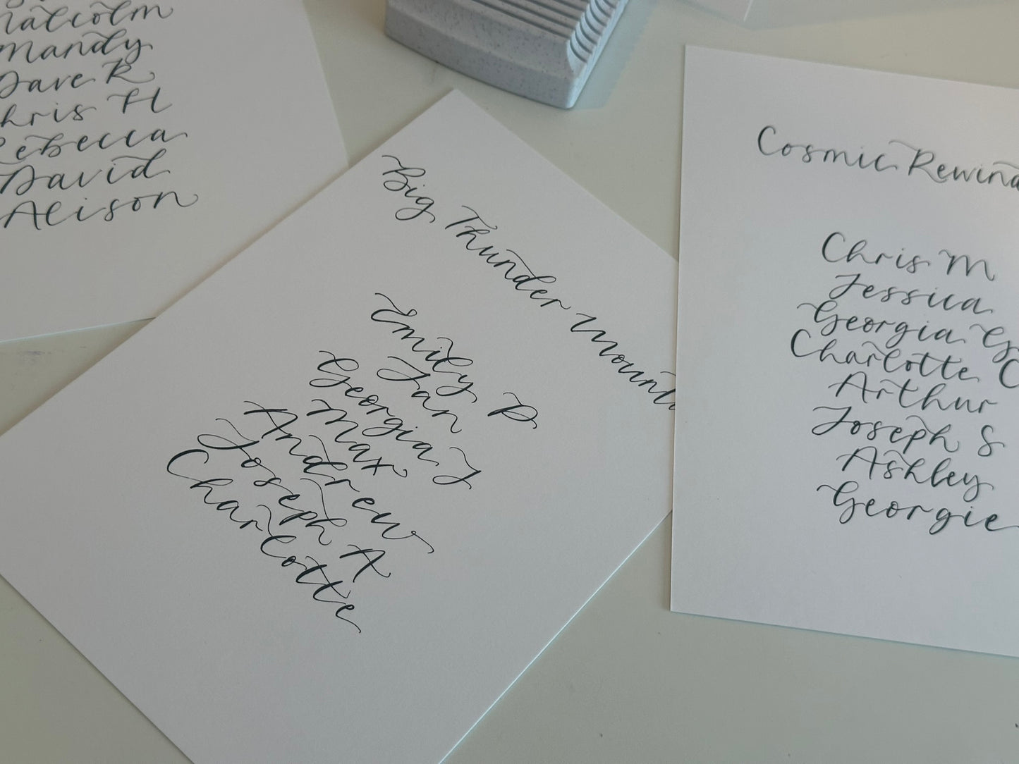 Custom Calligraphy Wedding Table Plan Cards | A5 Personalised Seating Chart Signs
