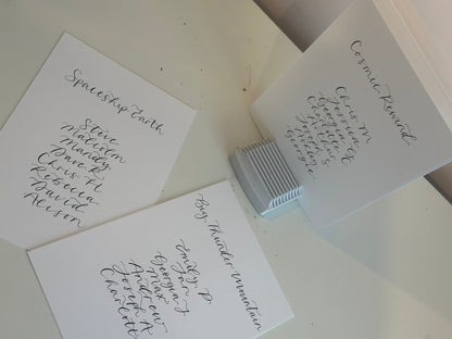 Custom Calligraphy Wedding Table Plan Cards | A5 Personalised Seating Chart Signs